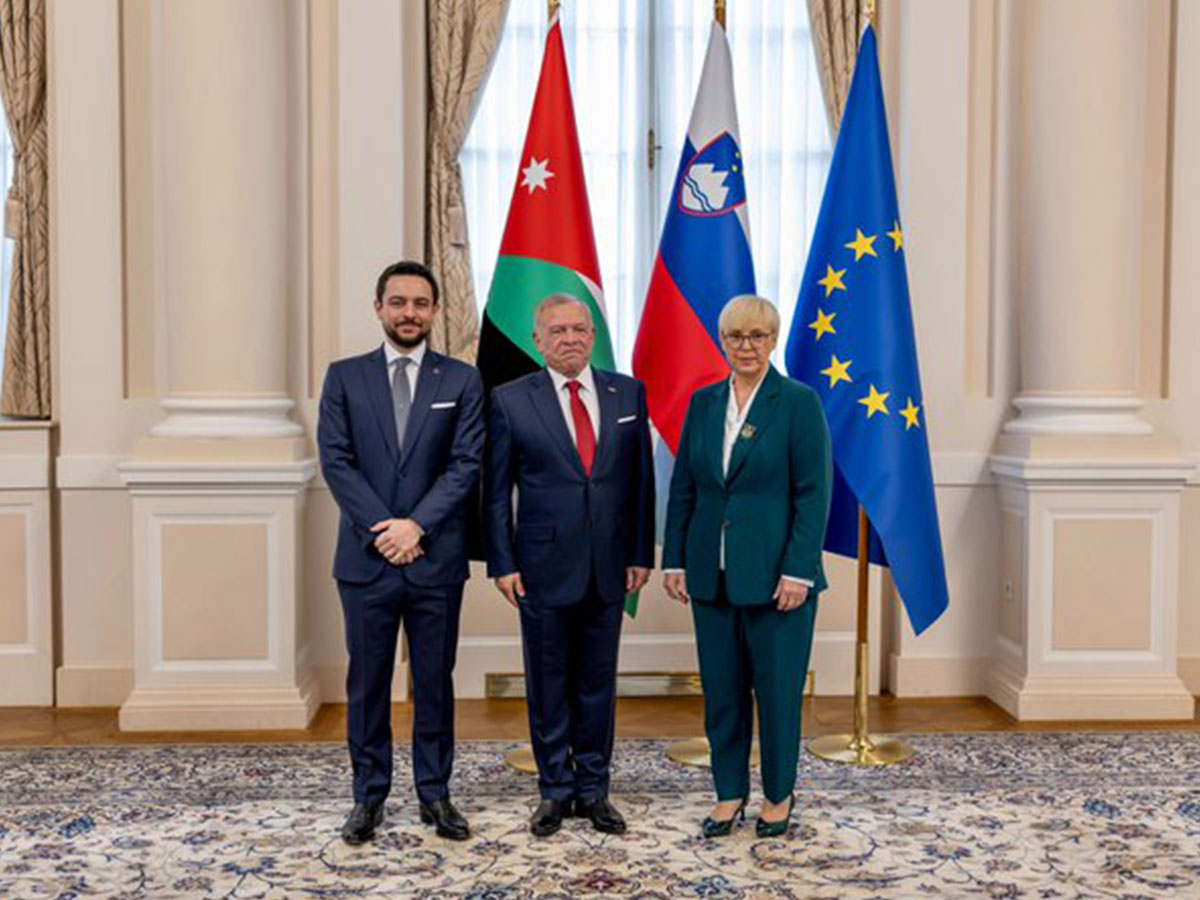 President of Slovenia, King of Jordan Discuss Ties, Regional Developments