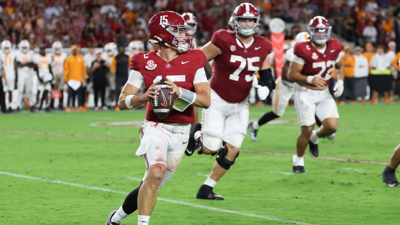Power Rankings: Alabama climbs into the top 5; four new teams join the list