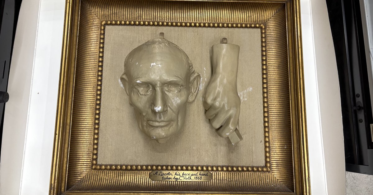 This mold of Abraham Lincoln's face is one of many treasures in the mysterious Masonic Temple