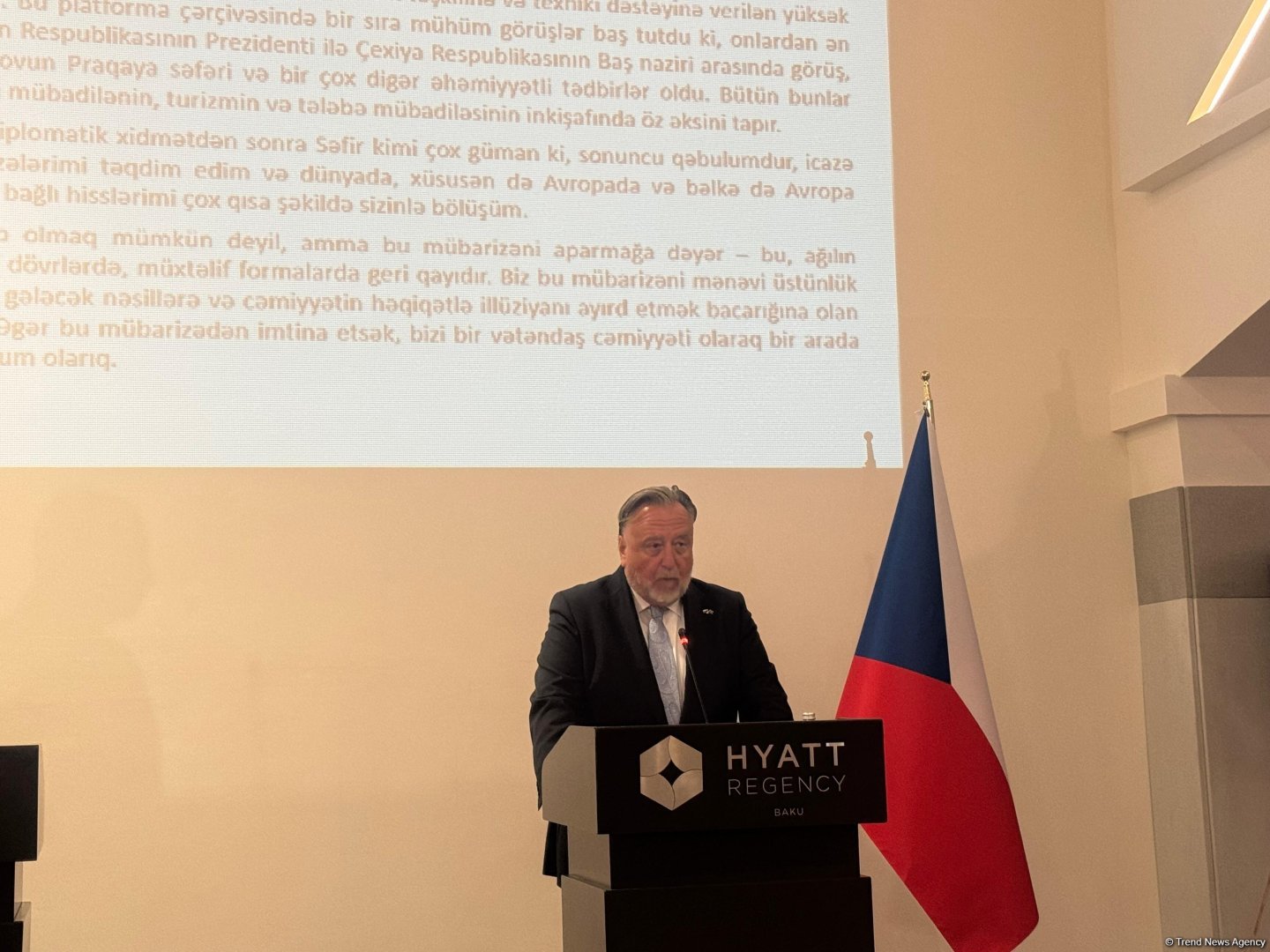 Czech Ambassador highlights positive dev't of relations with Azerbaijan