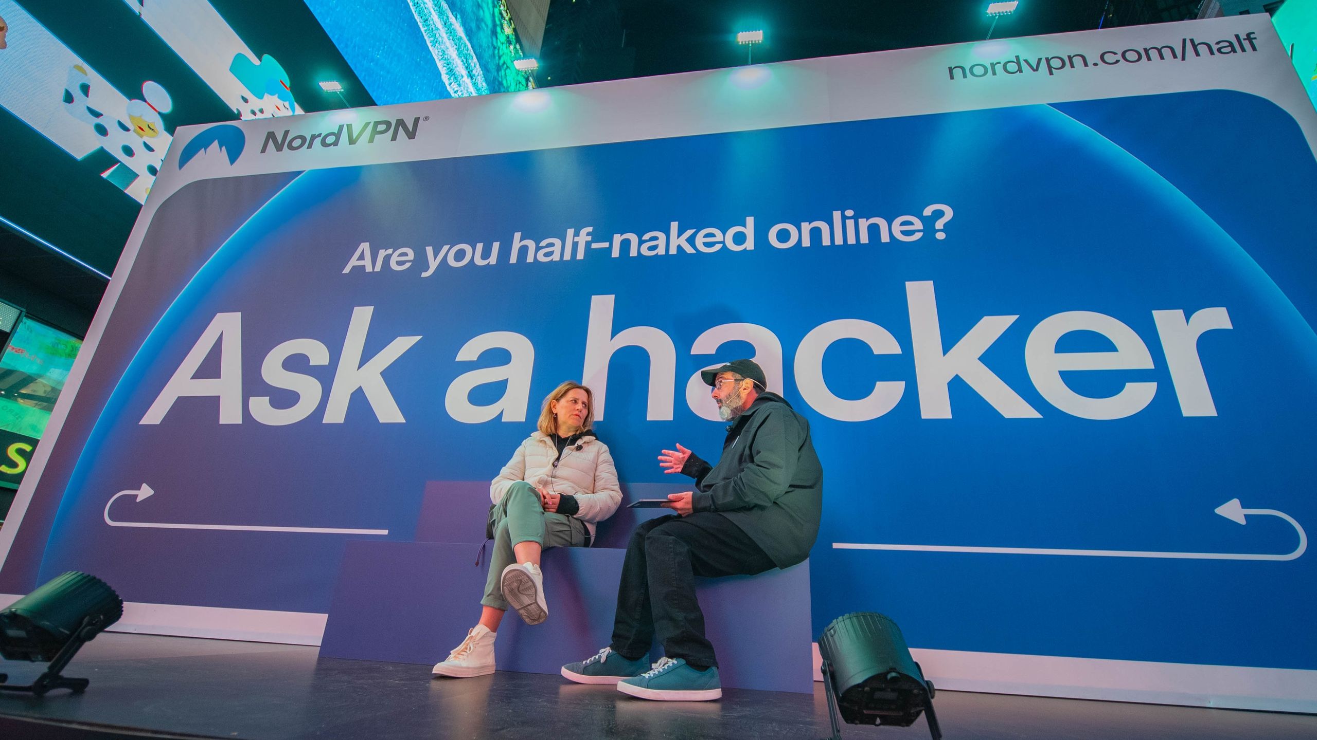 NordVPN's Times Square stunt lets New Yorkers "talk to a hacker"