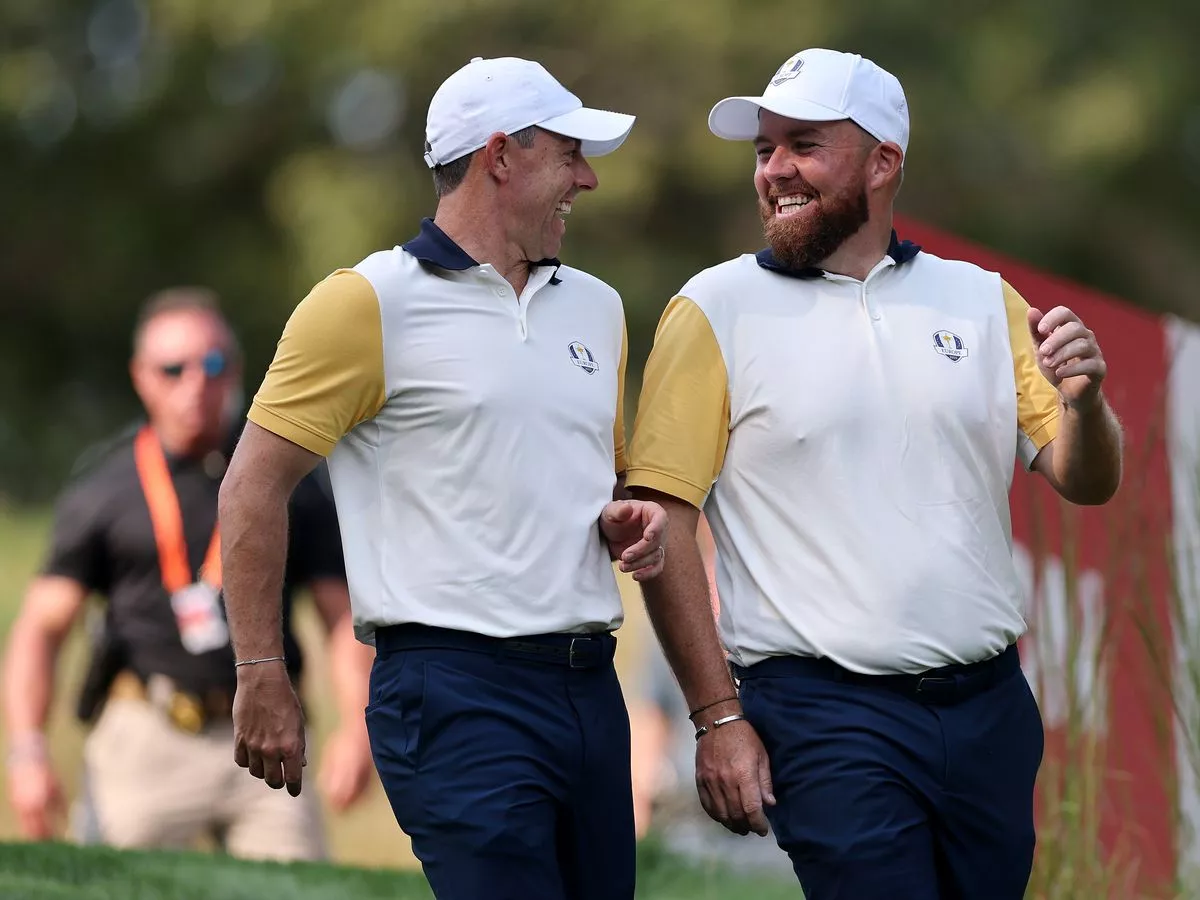 Rory McIlroy and Shane Lowry to anchor Team Europe in Friday fourballs in front of Donald Trump
