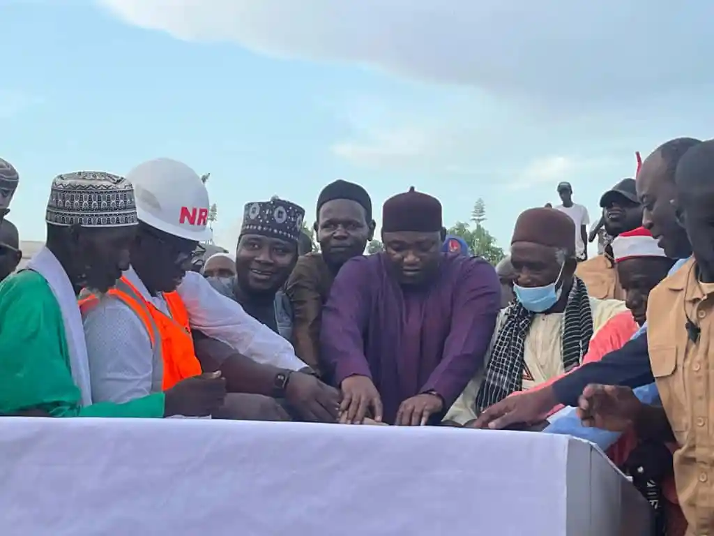 Barrow lays foundation stone for Garawol-Kusum road