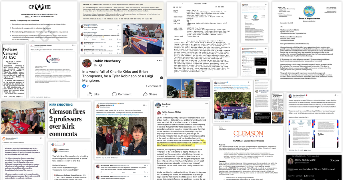 Professors at SC colleges see threats to academic freedom stacking up after Charlie Kirk firings