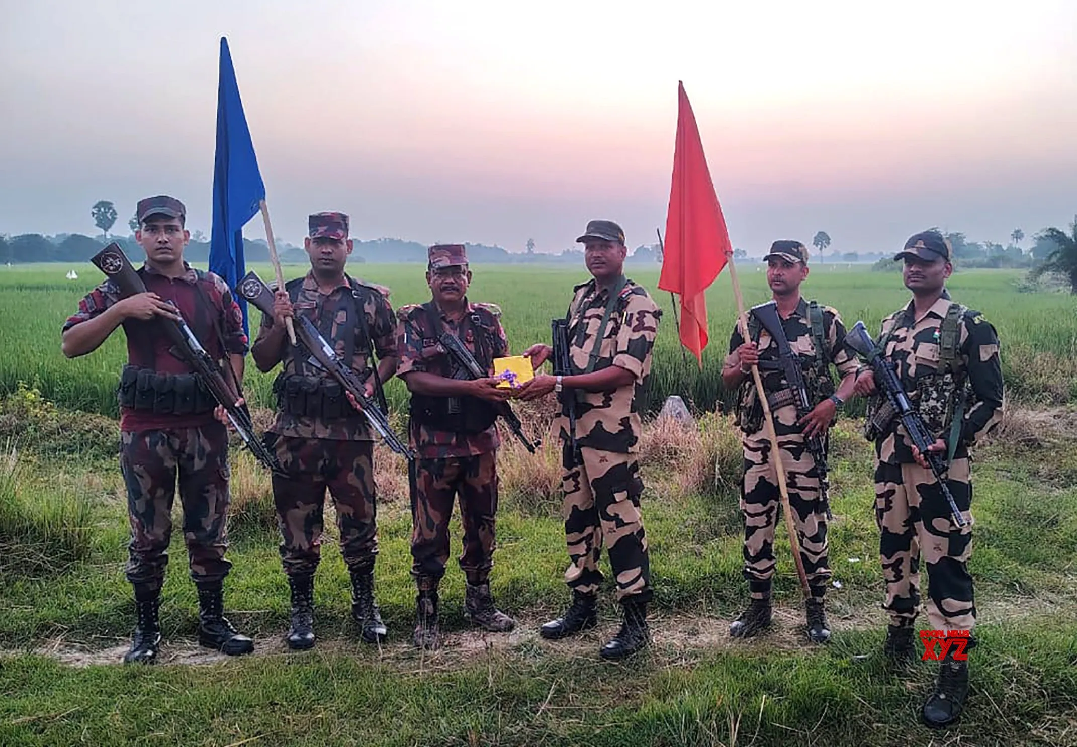 BSF and BGB Exchange Sweets on Diwali at Indo Bangladesh Border #Gallery