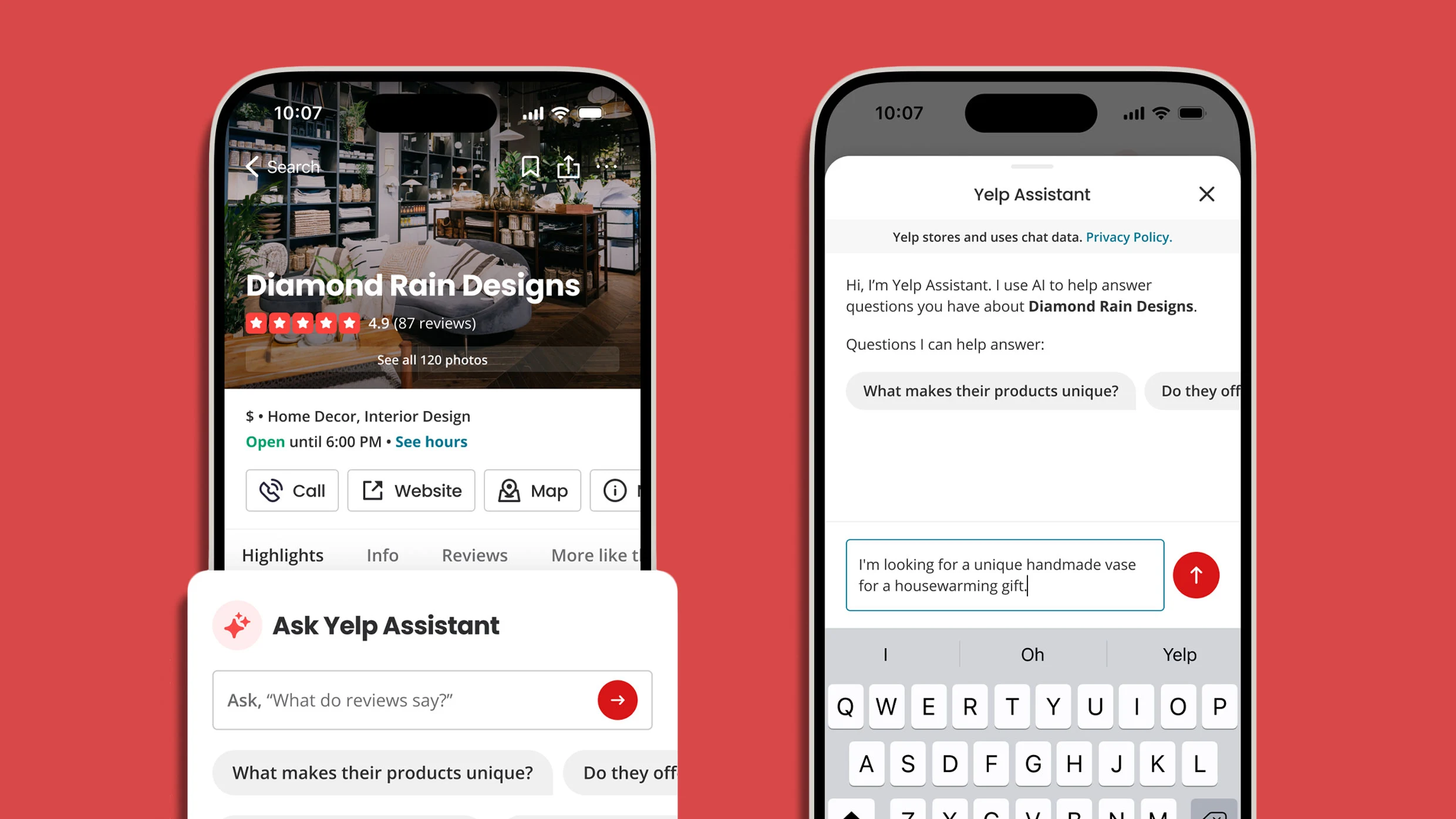 Yelp’s AI assistant can now answer questions about local businesses