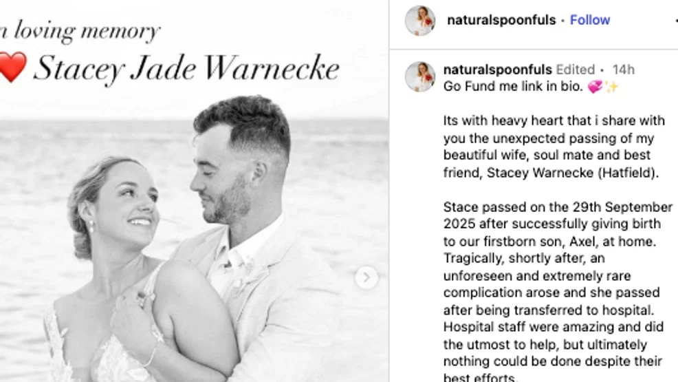 Husband mourns influencer Stacey Hatfield, who passed after birth of son Axel