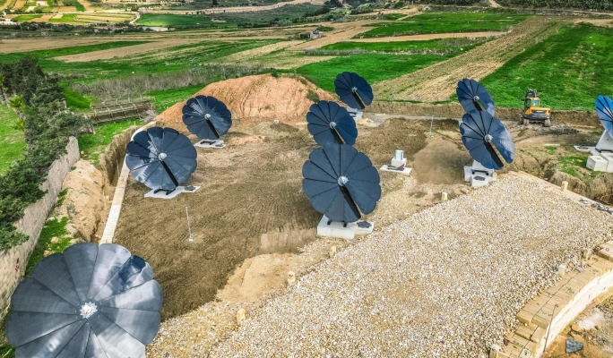 Innovative solar flowers installed at Gozo Multi-Modal Hub