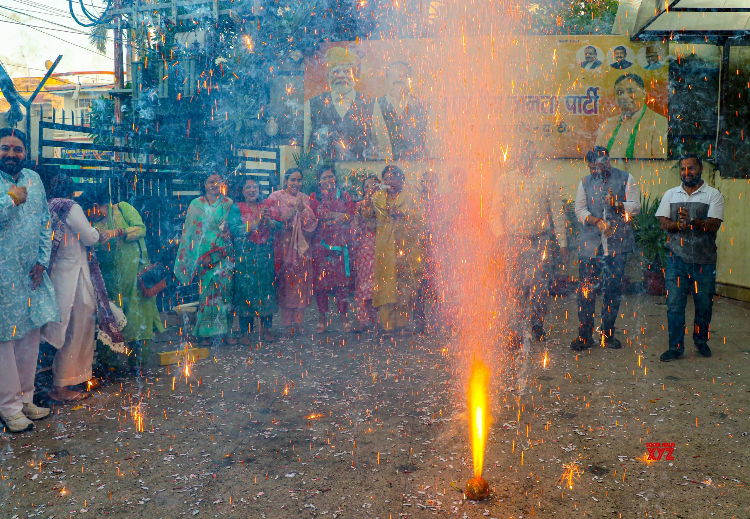 BJP Workers Celebrate Diwali in Jammu #Gallery