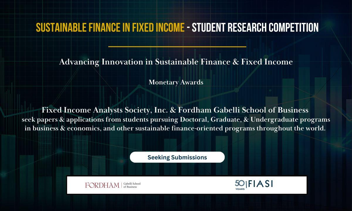 6th Annual Student Research Competition | Sustainable Finance & Fixed Income