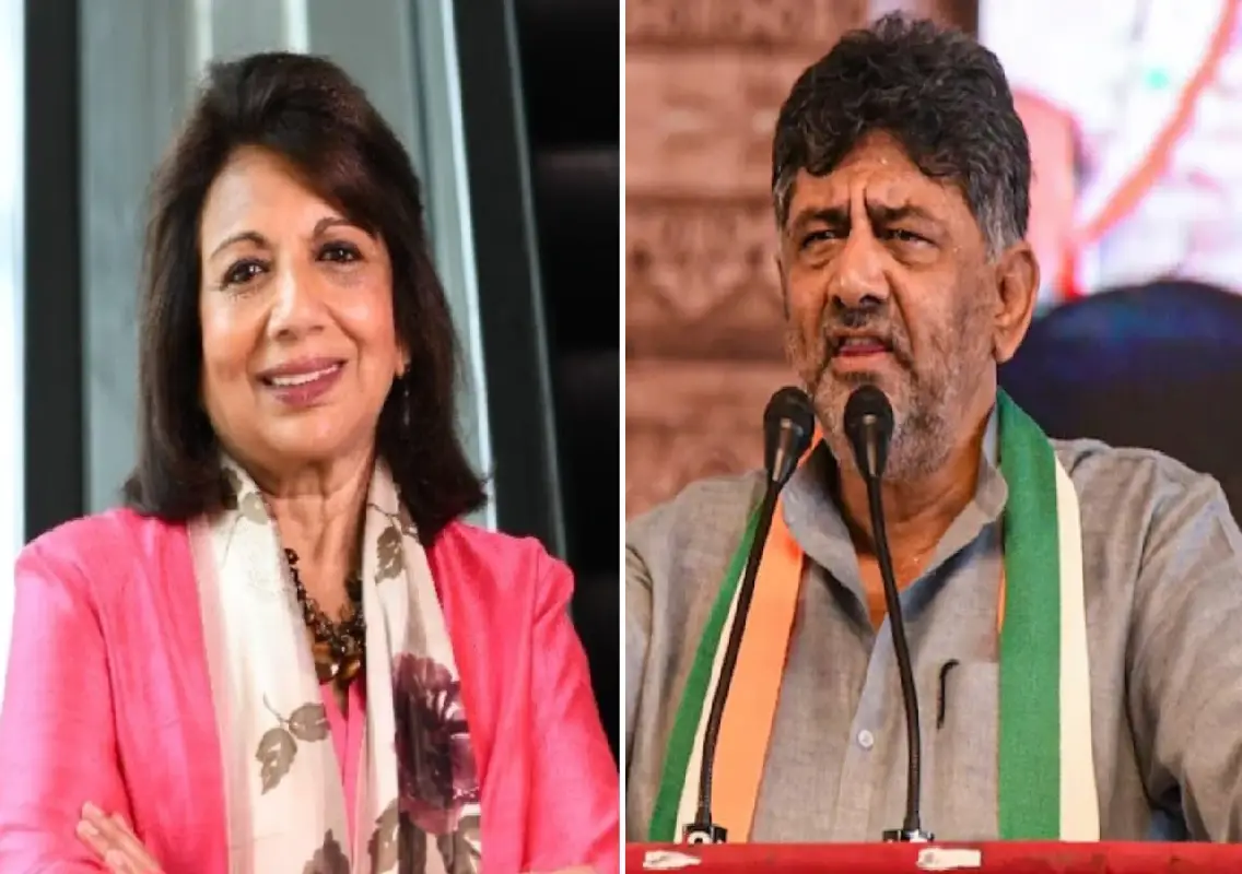 Shivakumar hits back at Mazumdar-Shaw, says she’s ‘forgotten her roots’