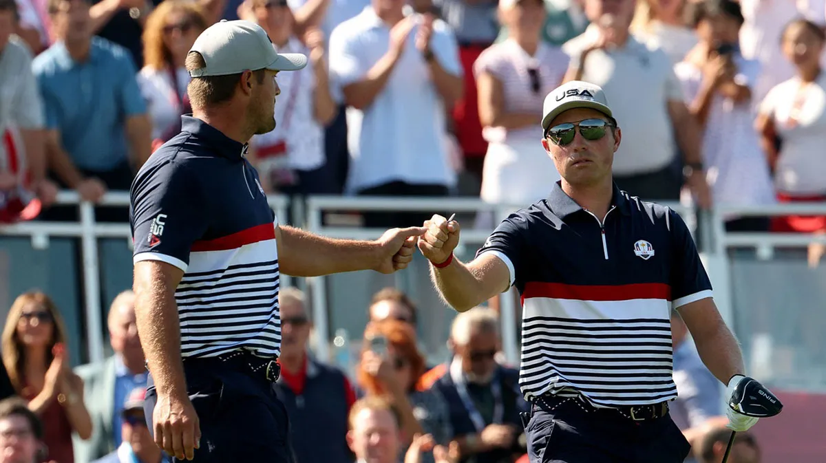 Ryder Cup fans lose it as commercial interrupts electric Ben Griffin-Justin Rose moment