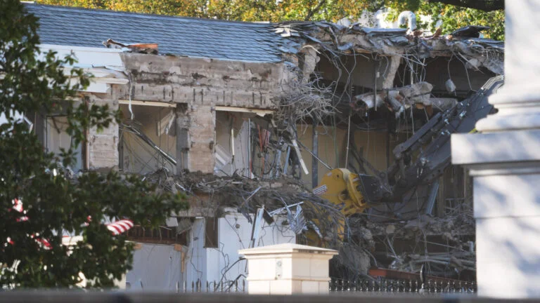 The White House starts demolishing part of the East Wing