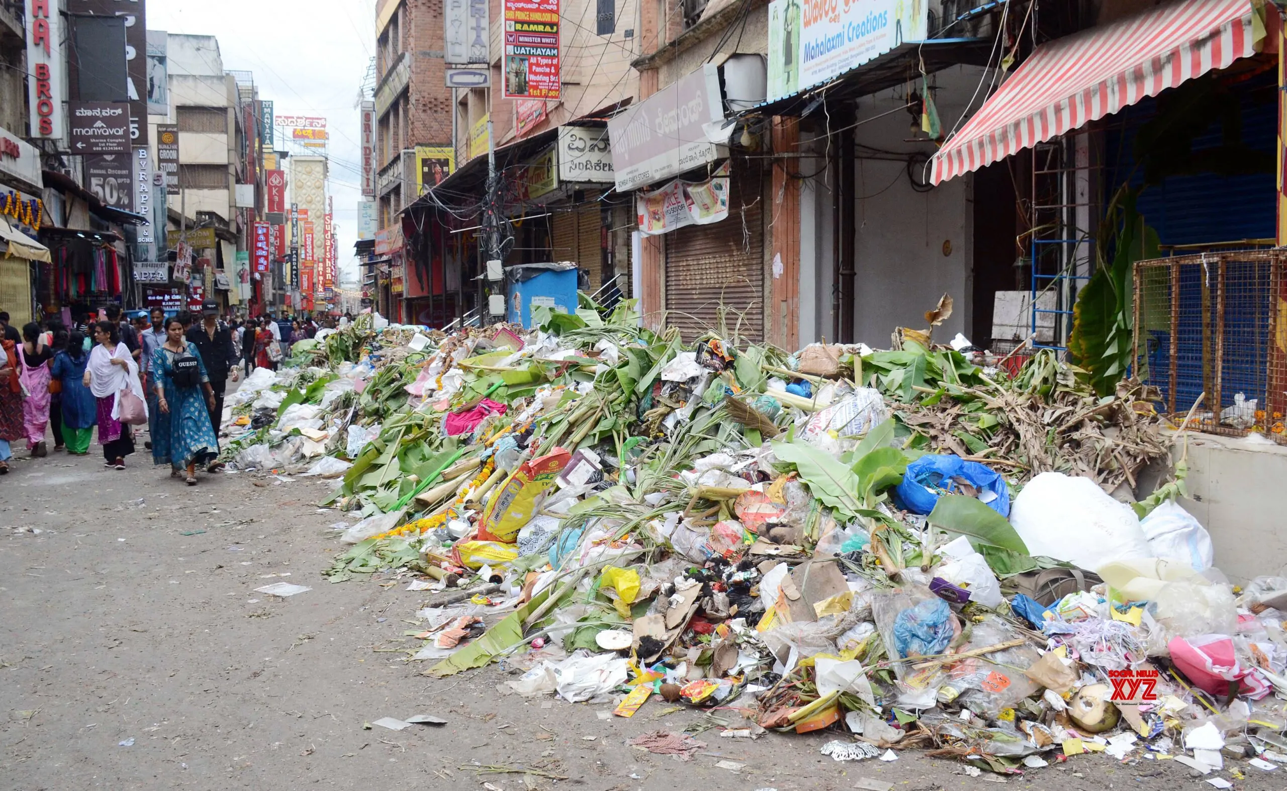 Bengaluru: Festival Garbage Piles Up at Chickpet #Gallery