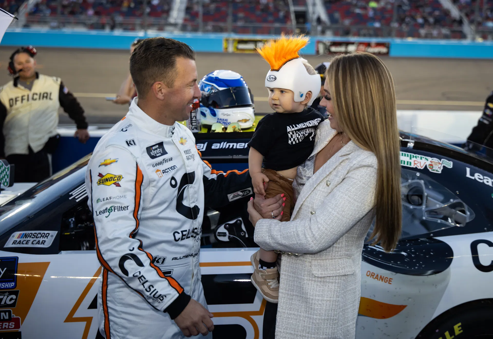 “God’s grace wrapped around us”: AJ Allmendinger’s wife Tara expresses emotions after husband’s terrifying Talladega crash