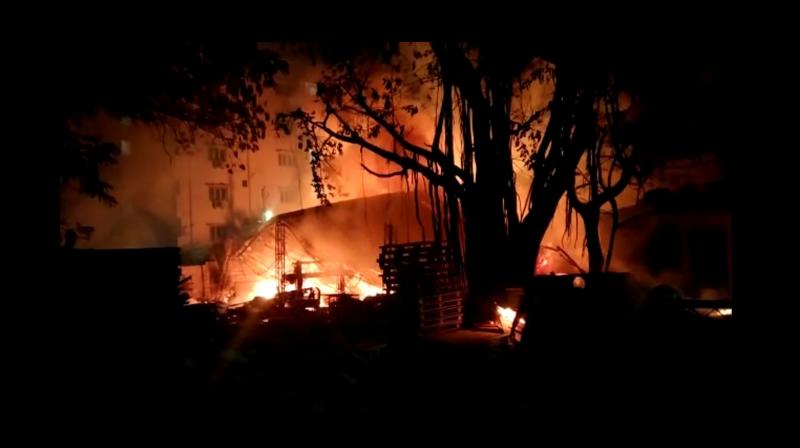 Fire Breaks Out Near Annavaram Temple