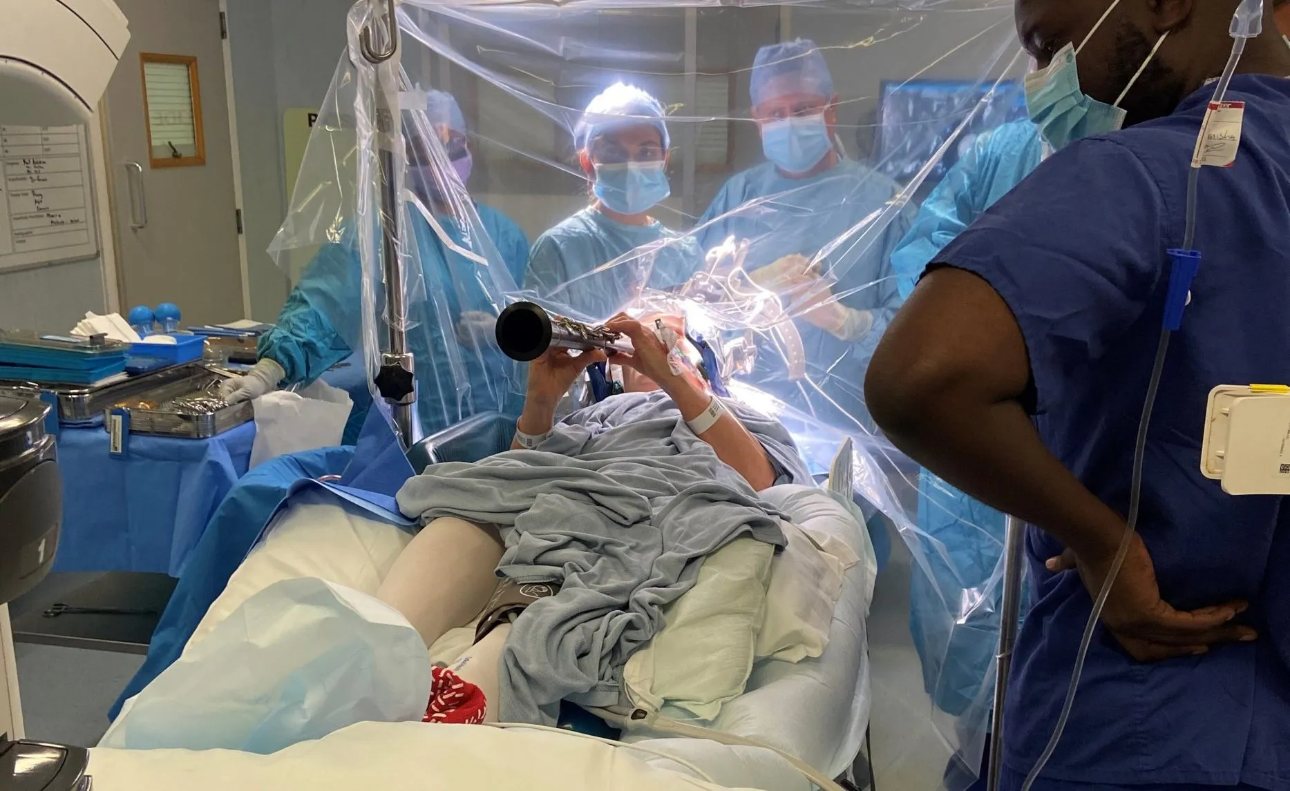 Patient plays the clarinet during four hour brain surgery – here’s how