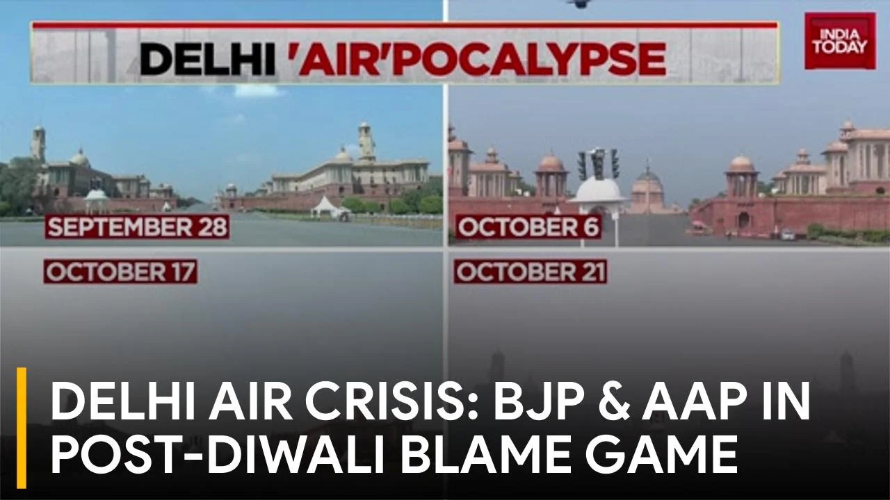 Delhi Gasps! BJP Slams AAP for Stubble Burning, 'Anti-Hindu' Politics Amid Severe Smog