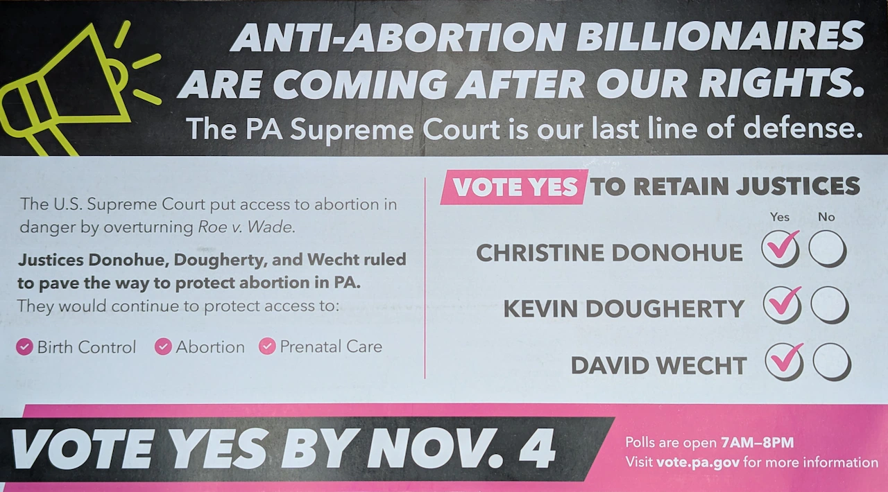 Why abortion is front and center in Democrats’ messaging on Pa. judicial retention