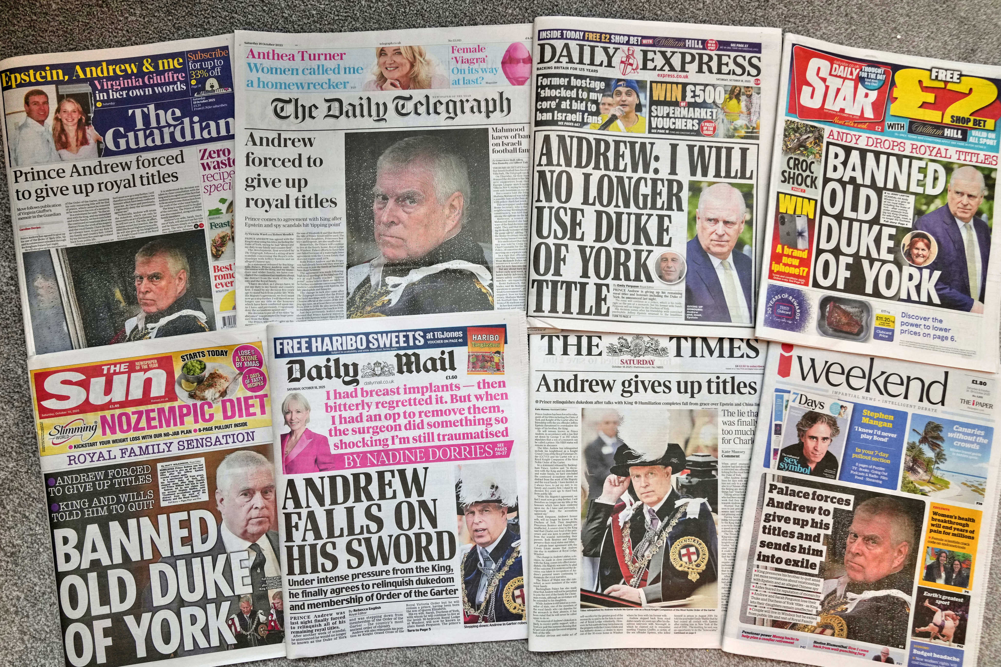 Palace and UK government under pressure to strip Prince Andrew of titles and home