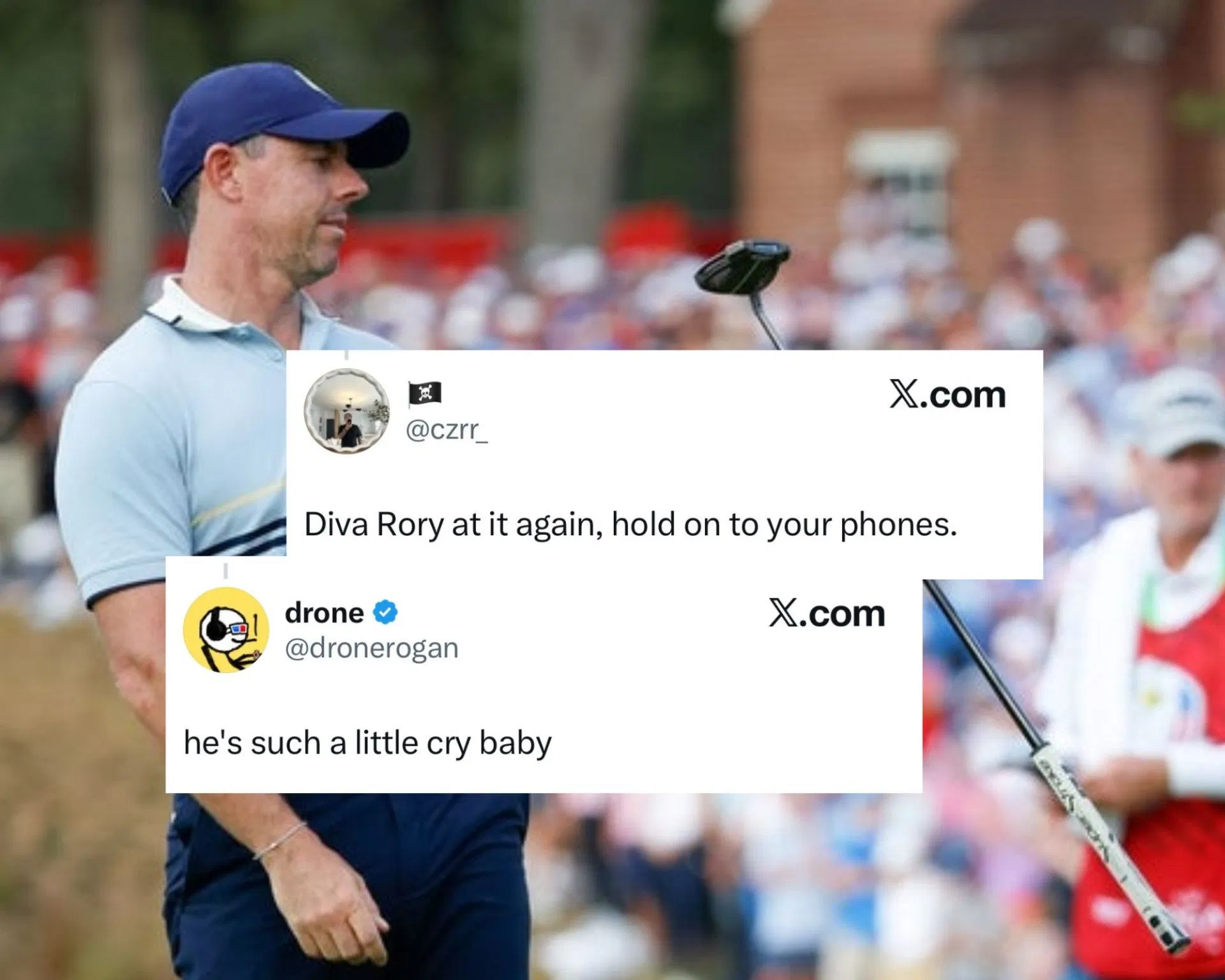 “Diva Rory McIlroy at it again” - Fans react as 5x major champ flips off fan at Ryder Cup
