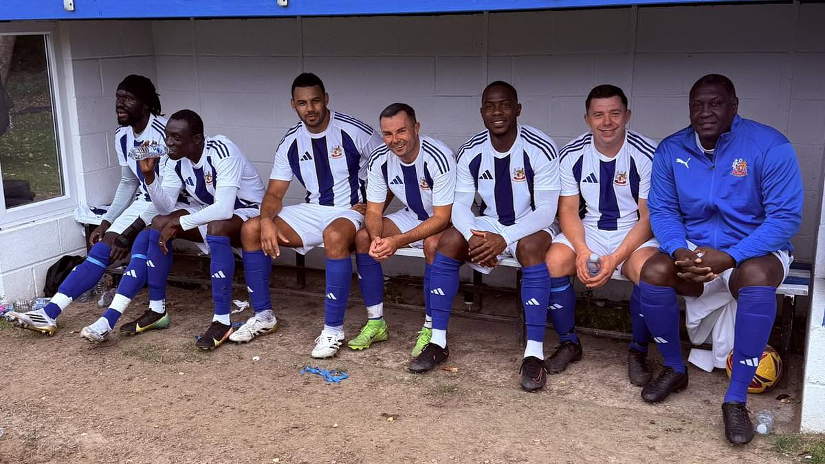 The Sunday League team packed with ex-Premier League stars: How players from Cheshire's wealthy 'footballer belt' are giving local amateurs no chance - so can you recognise them all?
