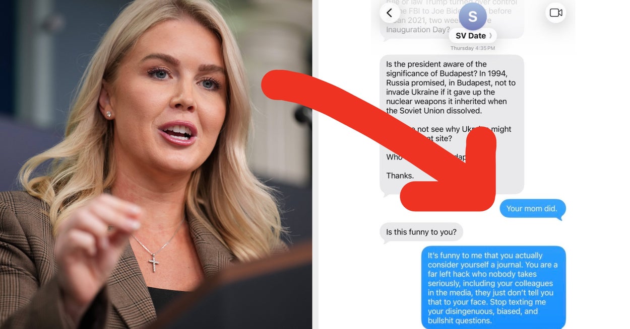 Karoline Leavitt Shares Screenshot Of Texts With HuffPost Reporter