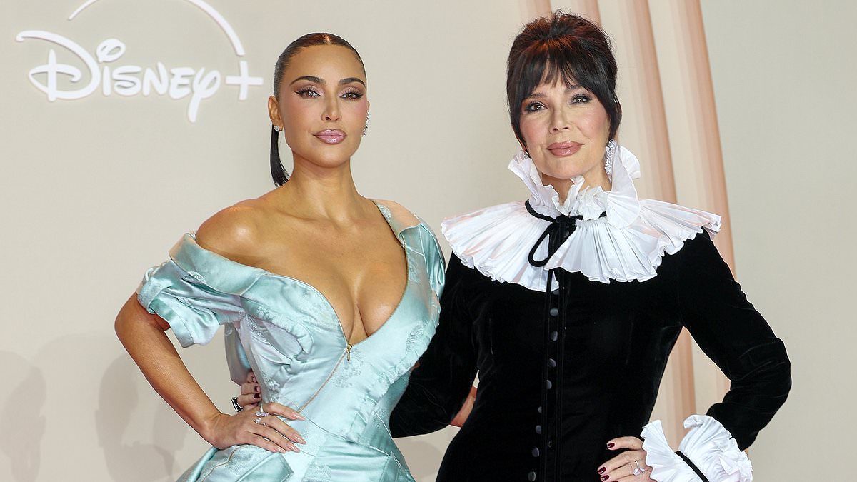 Kim Kardashian and Kris Jenner, 69, look like sisters as they pose in glamorous gowns to celebrate her new TV role at the All's Fair premiere in Paris on her 45th birthday