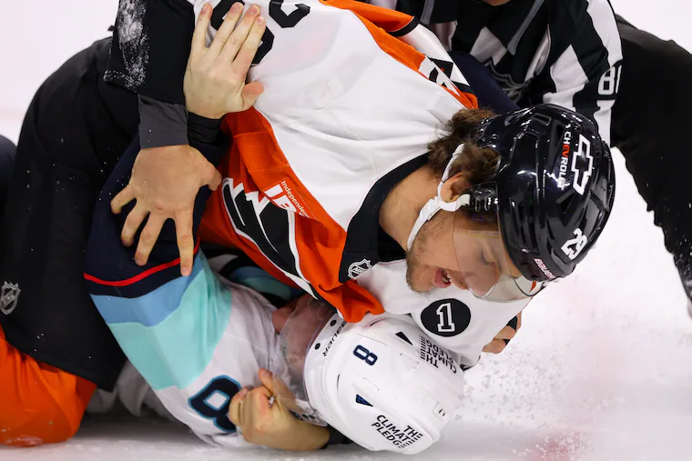 Nikita Grebenkin, power play impress in Flyers' win over Kraken