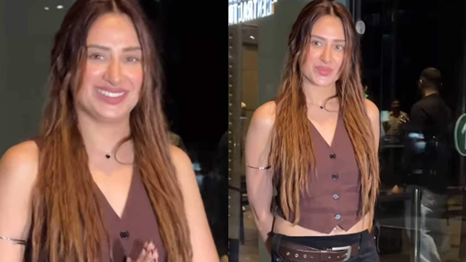 Mahira Sharma Greets Paparazzi With A ‘Namaste’, Flashes Her Bright Smile | Video