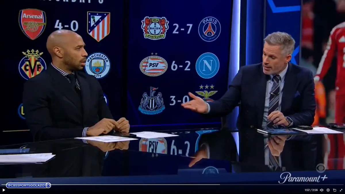 Jamie Carragher forced to change Arsenal verdict after Atletico Madrid thrashing