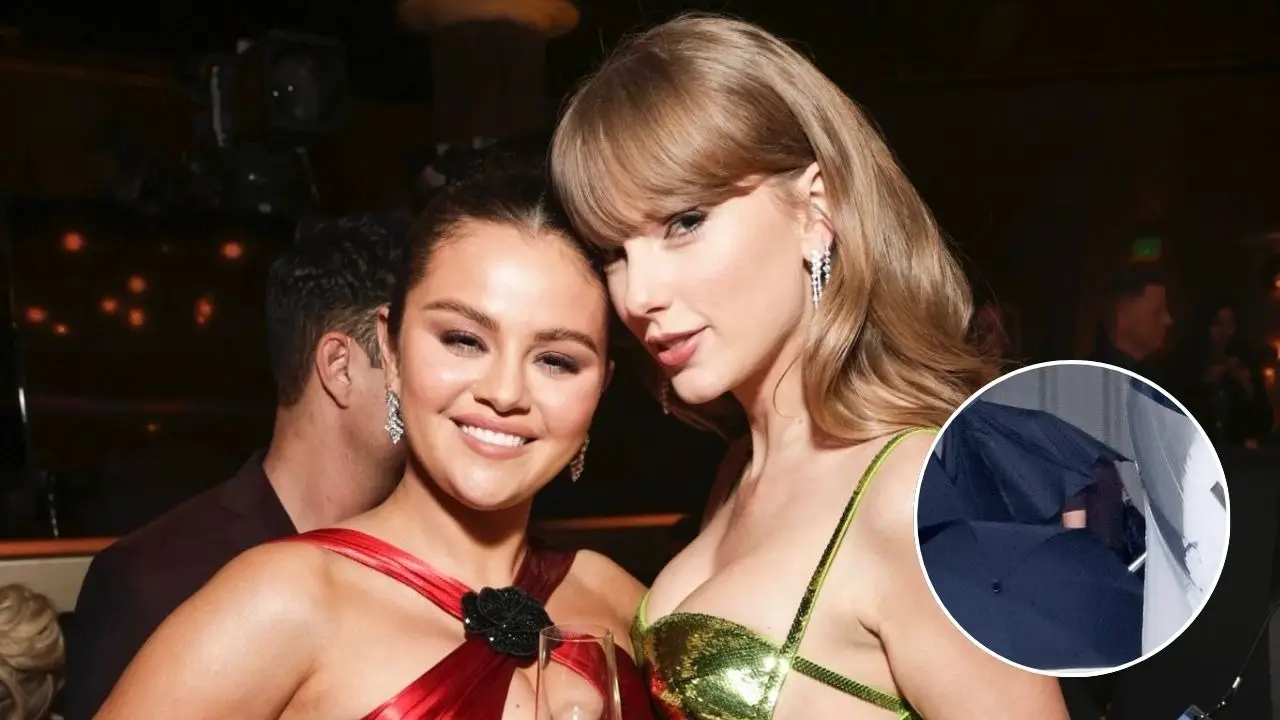 Selena Gomez-Benny Blanco’s Wedding: BFF Taylor Swift Hides Under Umbrella As She Arrives In Santa Barbara | Photos