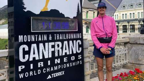 Eli Nixon buzzing after 97th at Mountain Trail Worlds