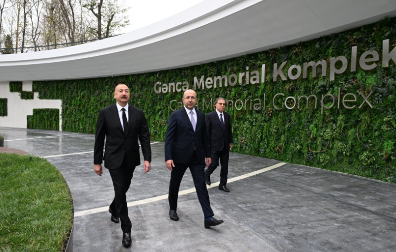 President Ilham Aliyev attends inauguration of Ganja Memorial Complex