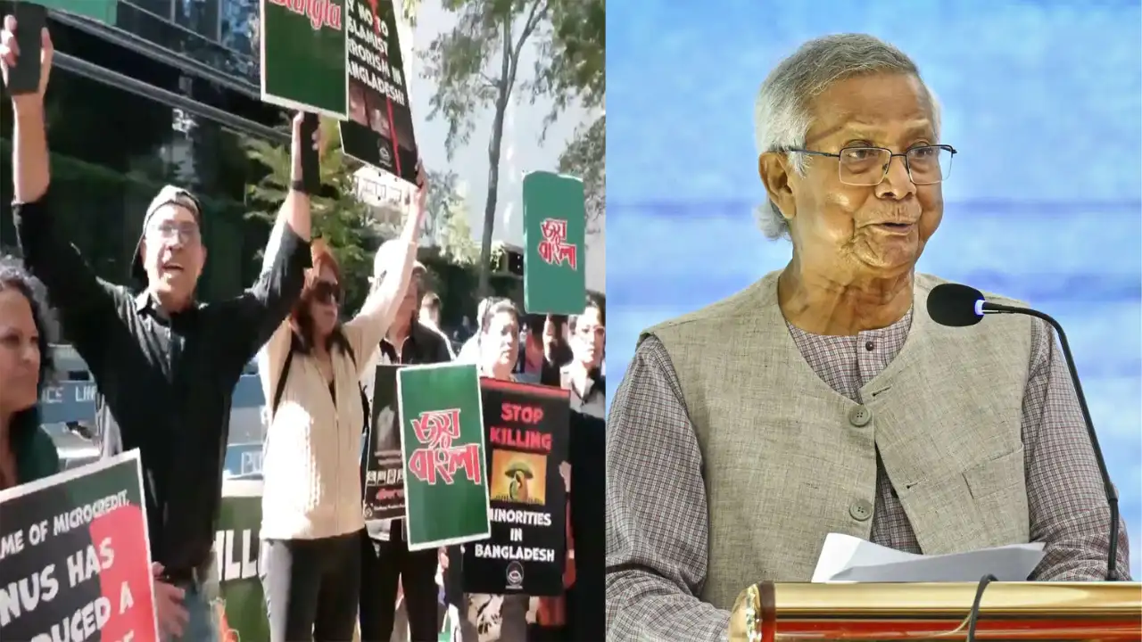 'Go Back To Pakistan': Bangladeshi Diaspora Protests Against Yunus Outside UN HQ In New York - VIDEO