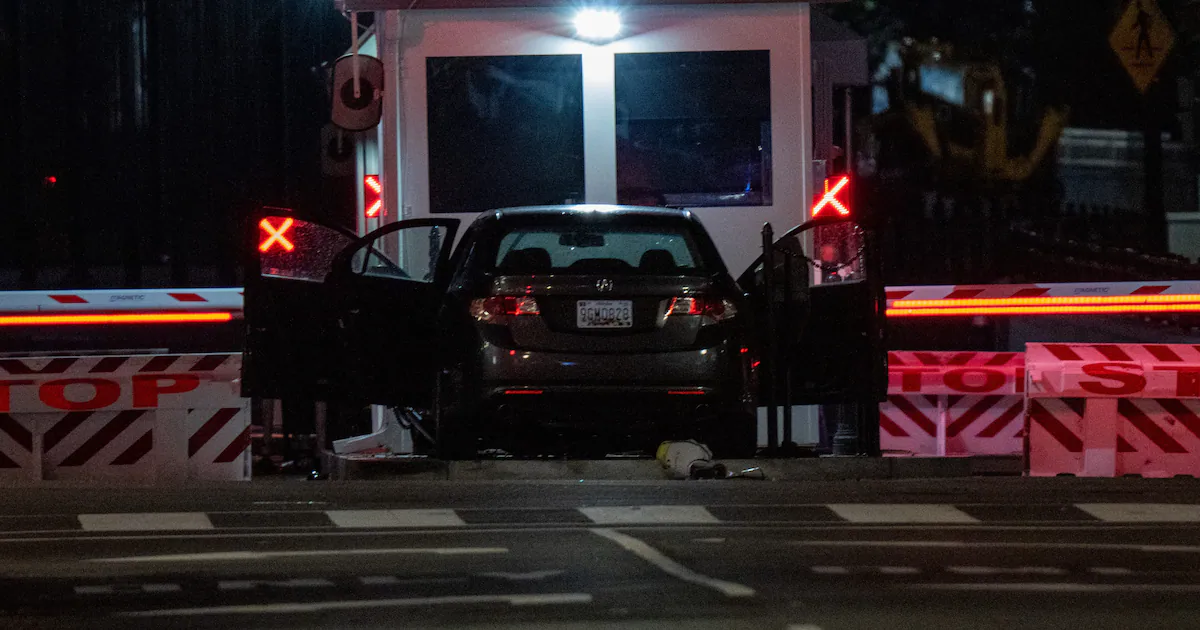 Driver Arrested After Car Crashes Into White House Security Gate