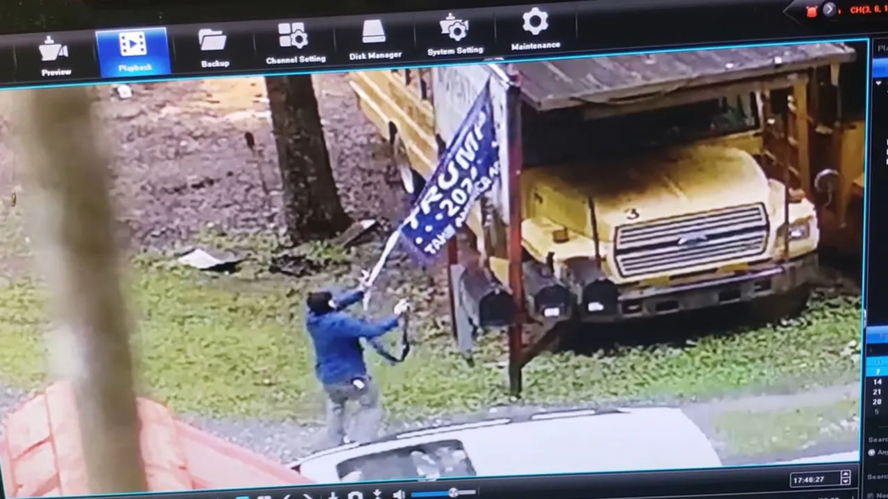 North Carolina man shot at after motorist tears down Trump banner