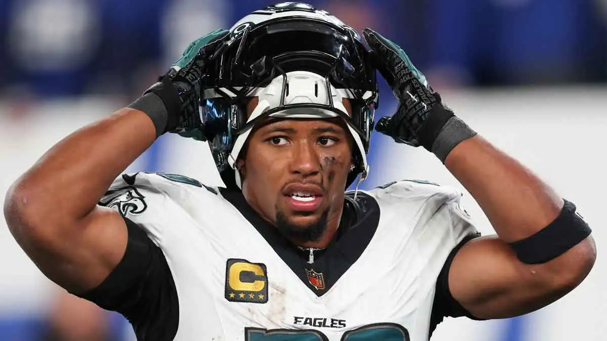 Eagles’ Saquon Barkley’s numbers after 7 weeks will have fantasy owners shaking their heads