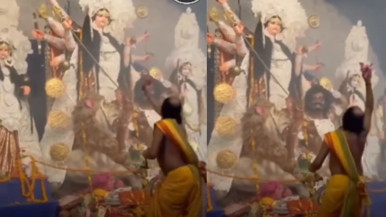 Bengal Priest Performs Maa Durga's Aarti With Killer 'Thumkas', Internet Says ‘He Knows What Is Trending’ | Video