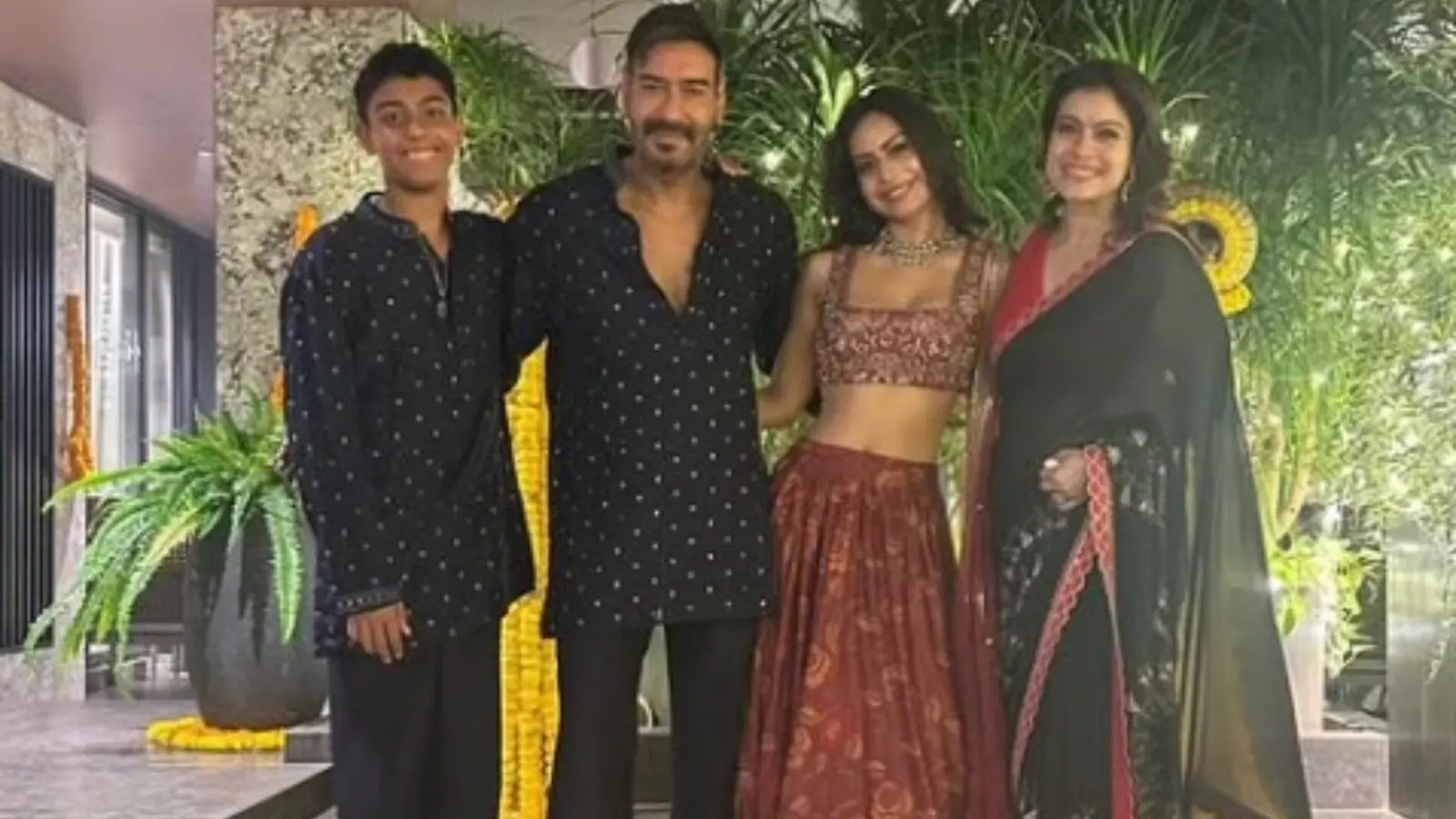 Kajol And Ajay Devgn Twin In Black For Diwali Celebration With Family, Shares Photos