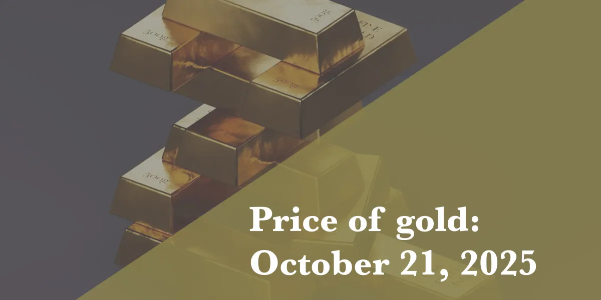 Current price of gold: October 21, 2025