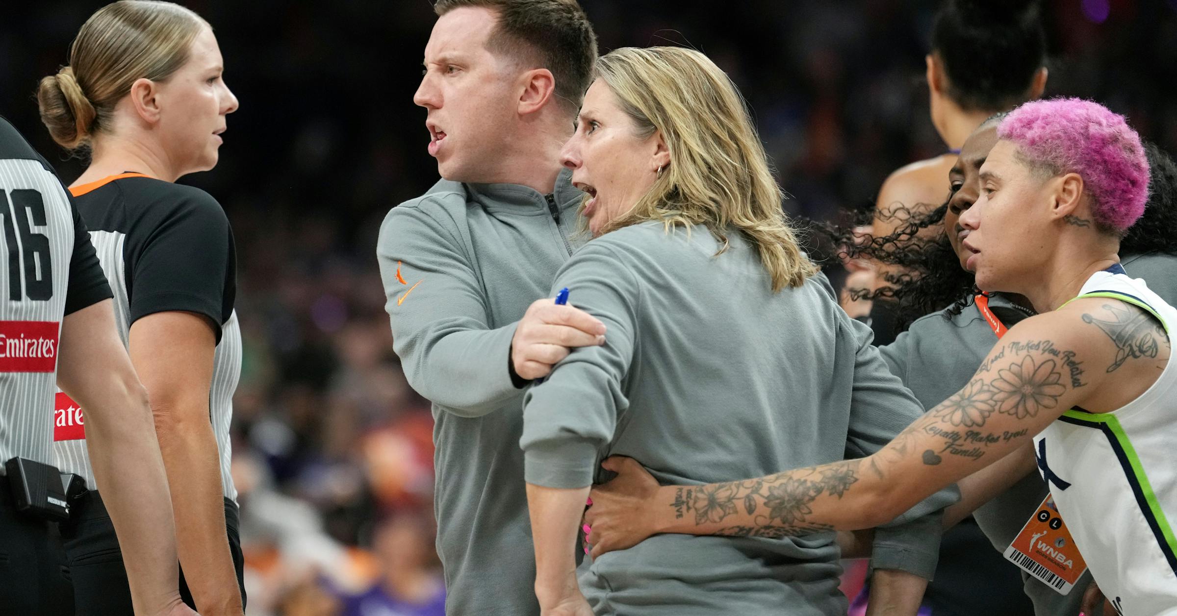 Takeaways: Lynx lose Game 3 to Mercury; Cheryl Reeve ejected, Napheesa Collier injured
