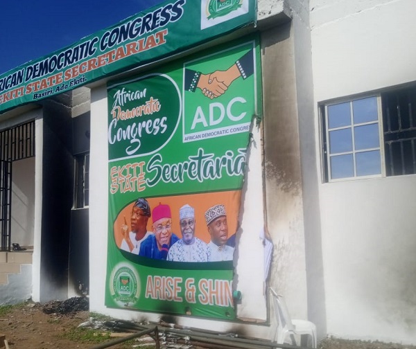 ADC condemns arson attack on Ekiti secretariat