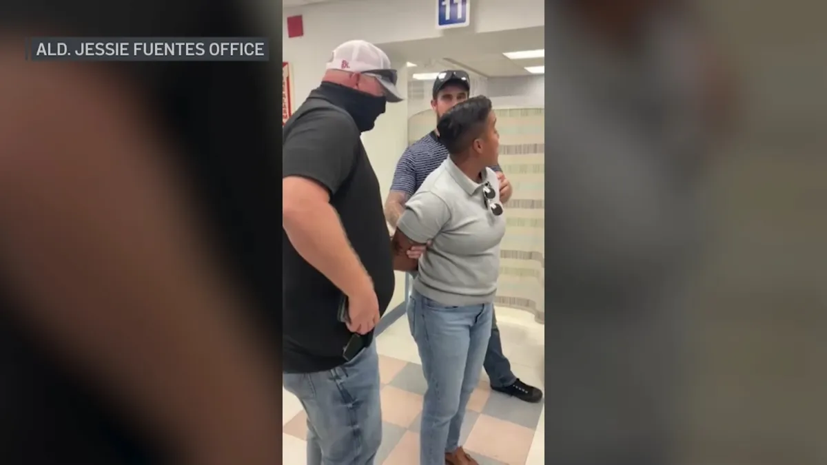 Fuentes files claim after being cuffed by federal agents at hospital