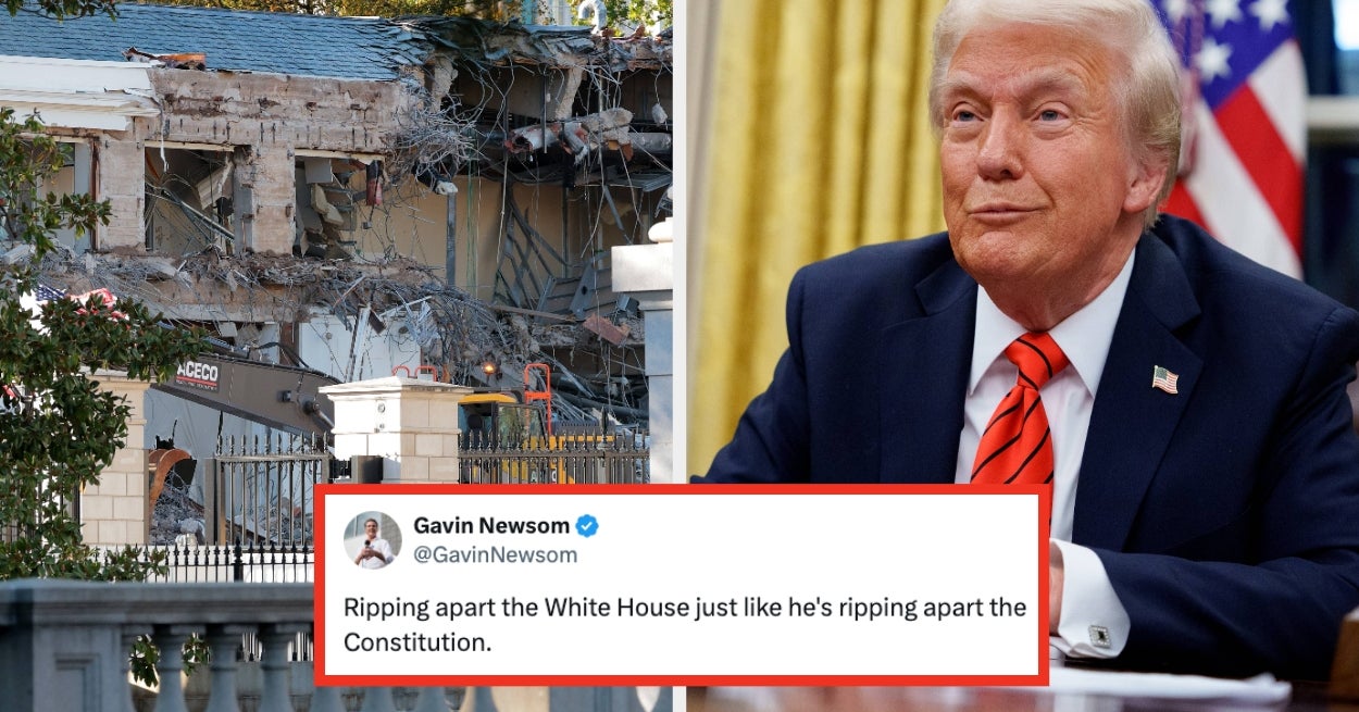 White House East Wing Demolition Begins For Ballroom