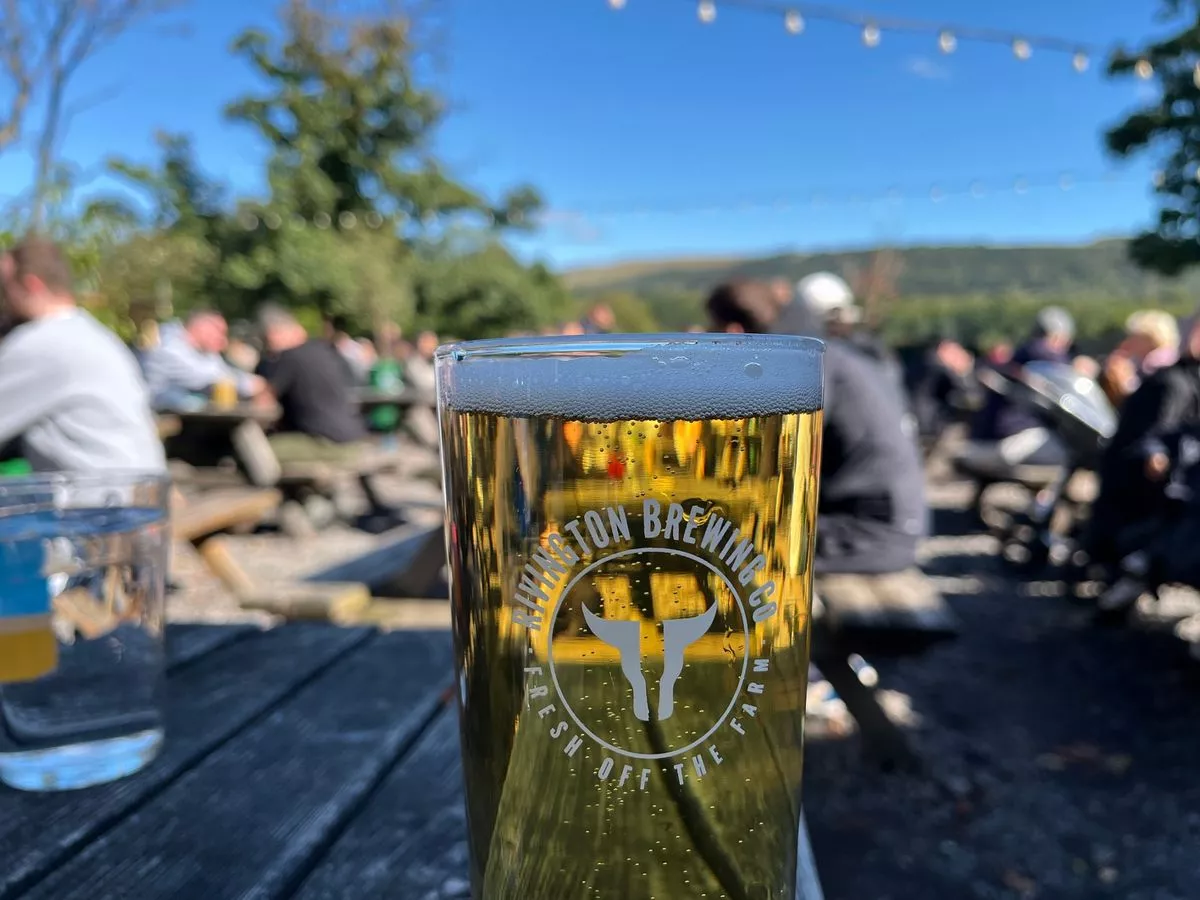 Autumn reservoir walk ended at a hidden brewery with breathtaking views and the best burgers around