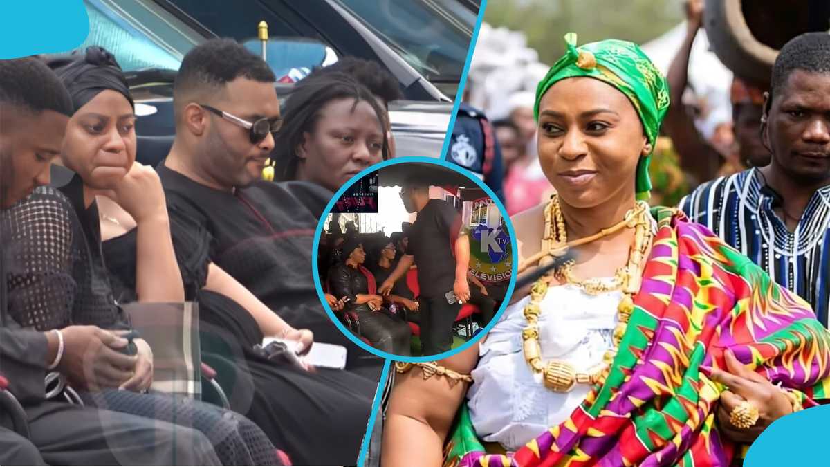 Adwoa Safo snubs Kwadwo Safo Jnr's handshake at father’s 40-day memorial, video goes viral