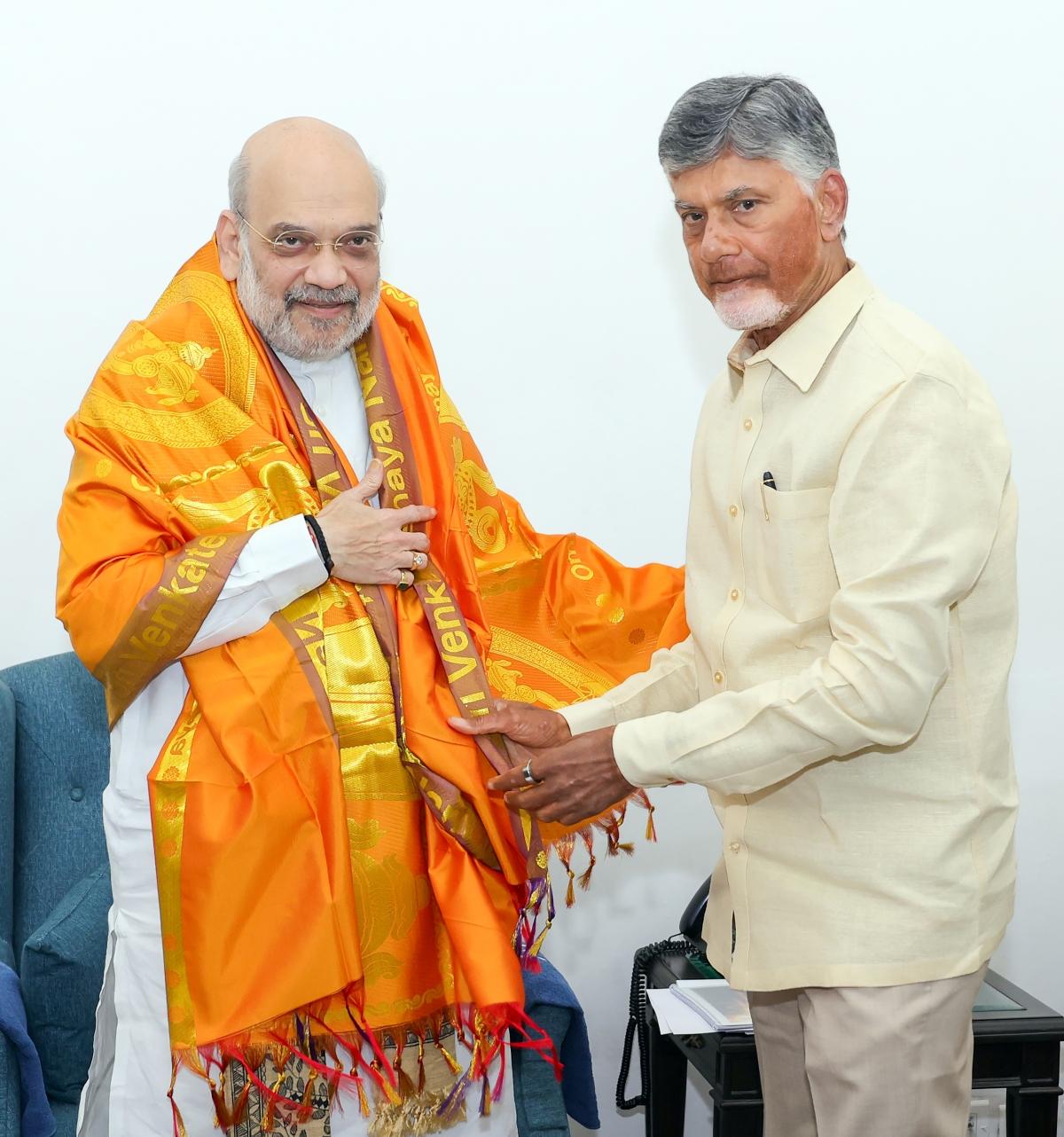 CM Chandrababu Naidu, Dy CM Pawan Kalyan greet Amit Shah on his birthday