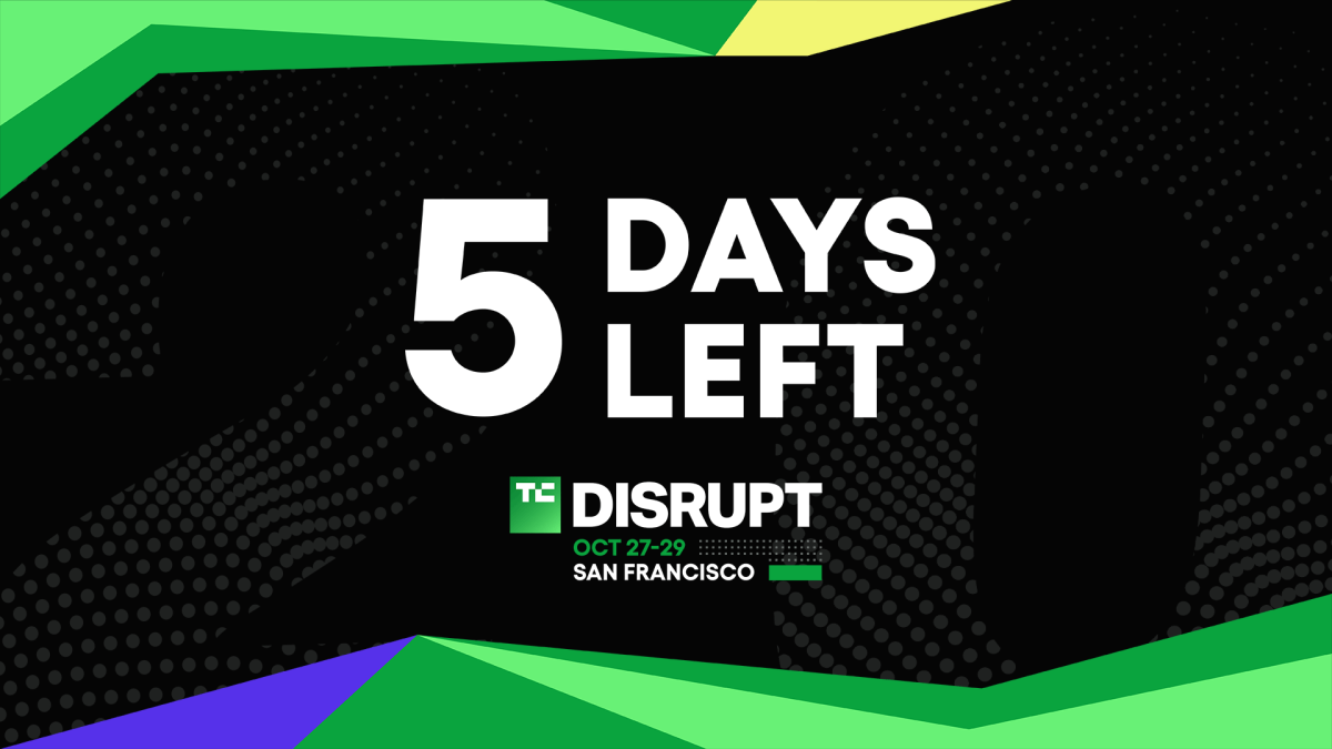 Only 5 days until Disrupt 2025 ignites the startup world
