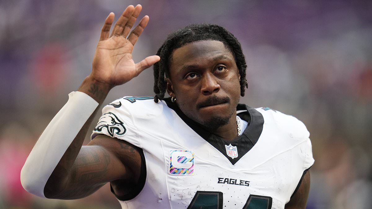 AJ Brown misses practice with injury in major scare for Philadelphia Eagles ahead of New York Giants showdown